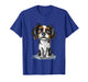 Cute Tricolor Cavalier King Charles Spaniel Puppy Dog Art T-Shirt