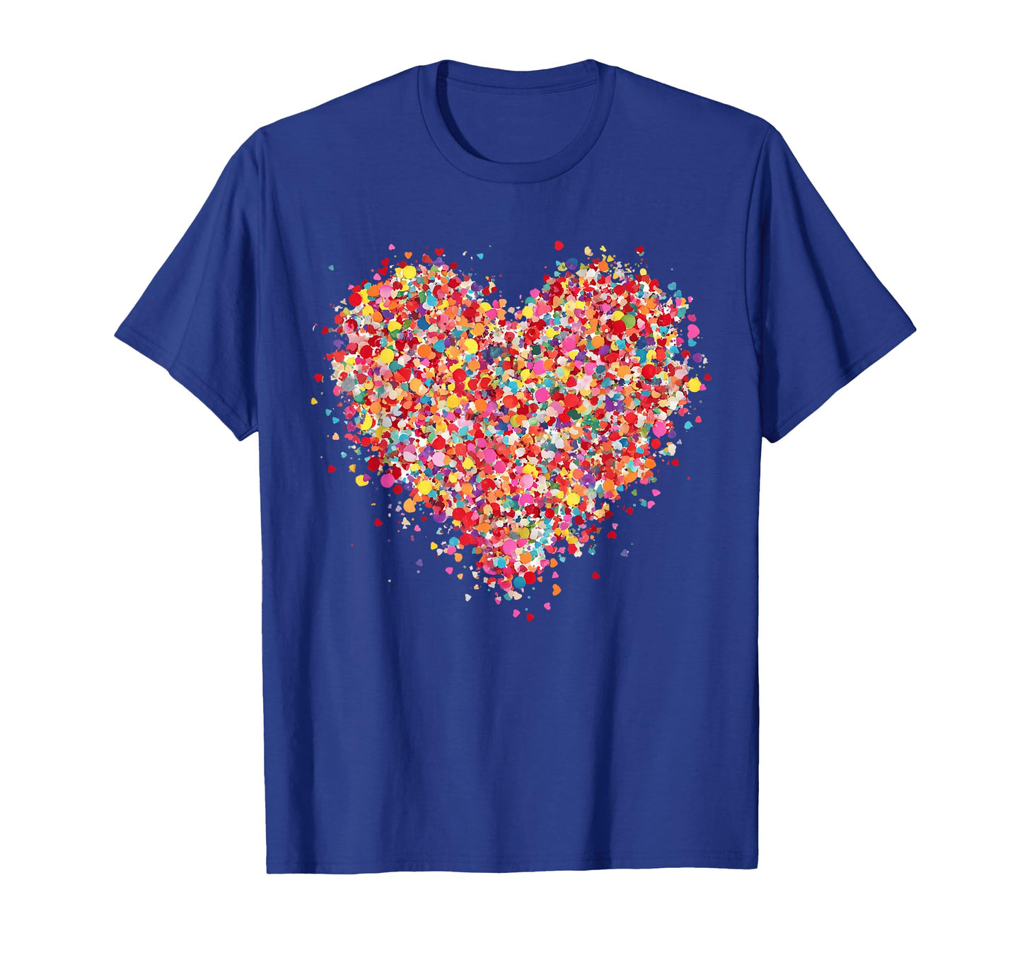 Valentine Colorful Confetti Heart Men Women Kid T-Shirt