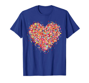 Valentine Colorful Confetti Heart Men Women Kid T-Shirt