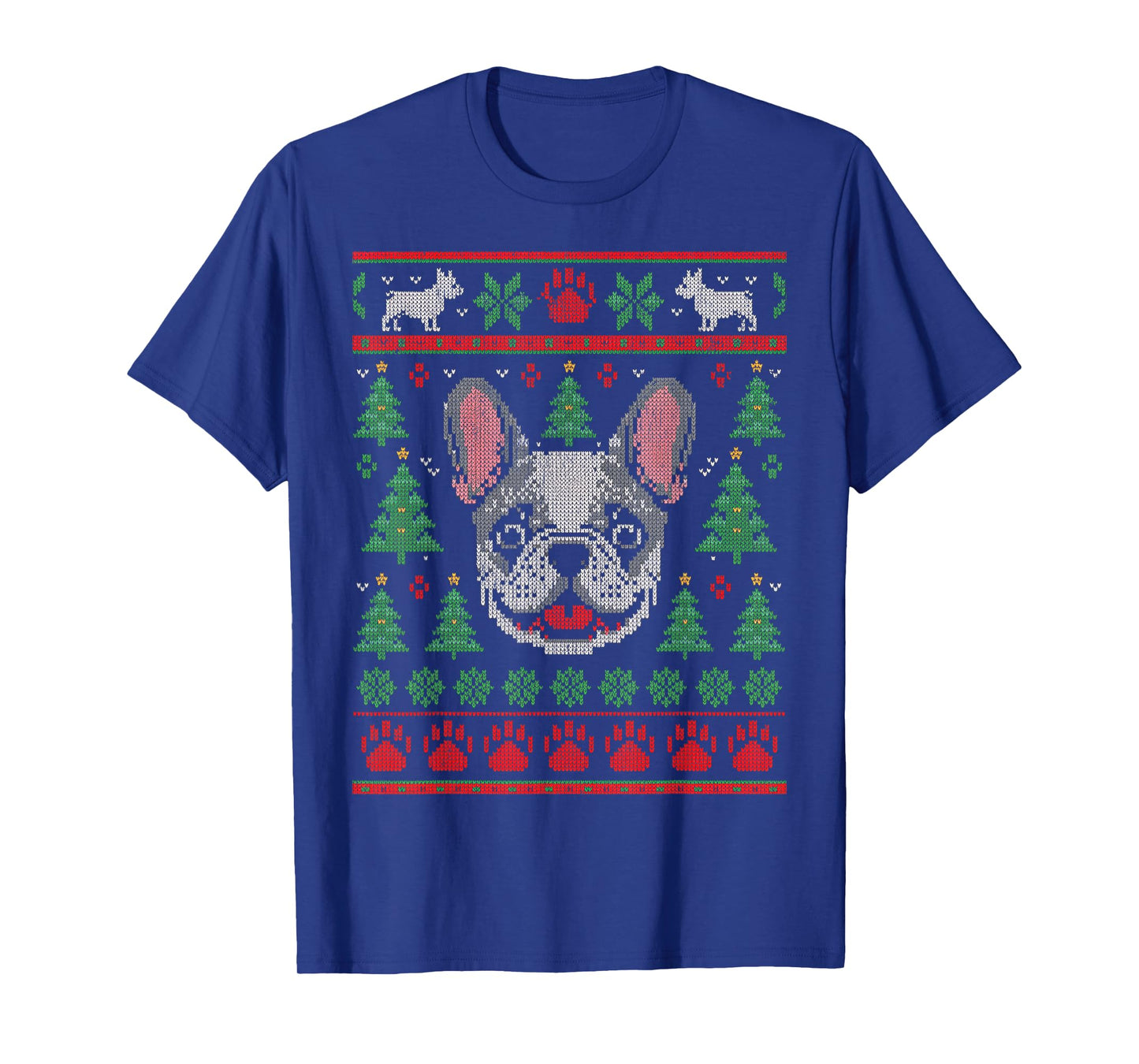 French Bulldog Merry Frenchie Dog Ugly Christmas Sweater T-Shirt