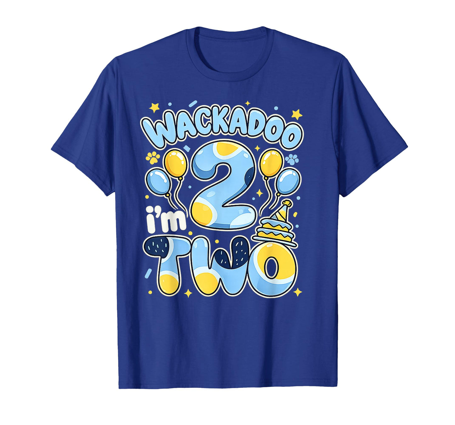 Wackadoo I'm Two 2nd Birthday Boy Toddler 2 Year Dog Lover T-Shirt