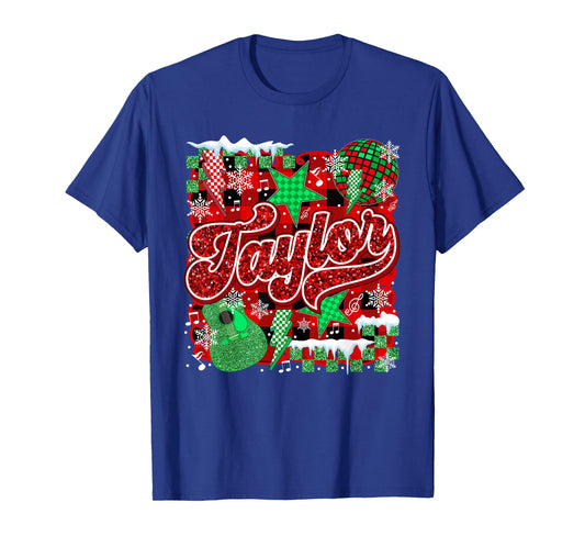 Girl Retro Taylor First Name Personalized Groovy 80's T-Shirt