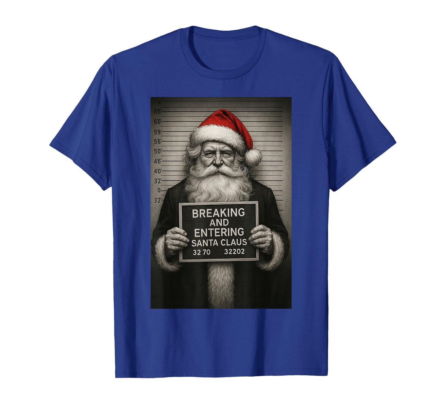 Funny Santa Christmas – Santa Claus Mugshot T-Shirt