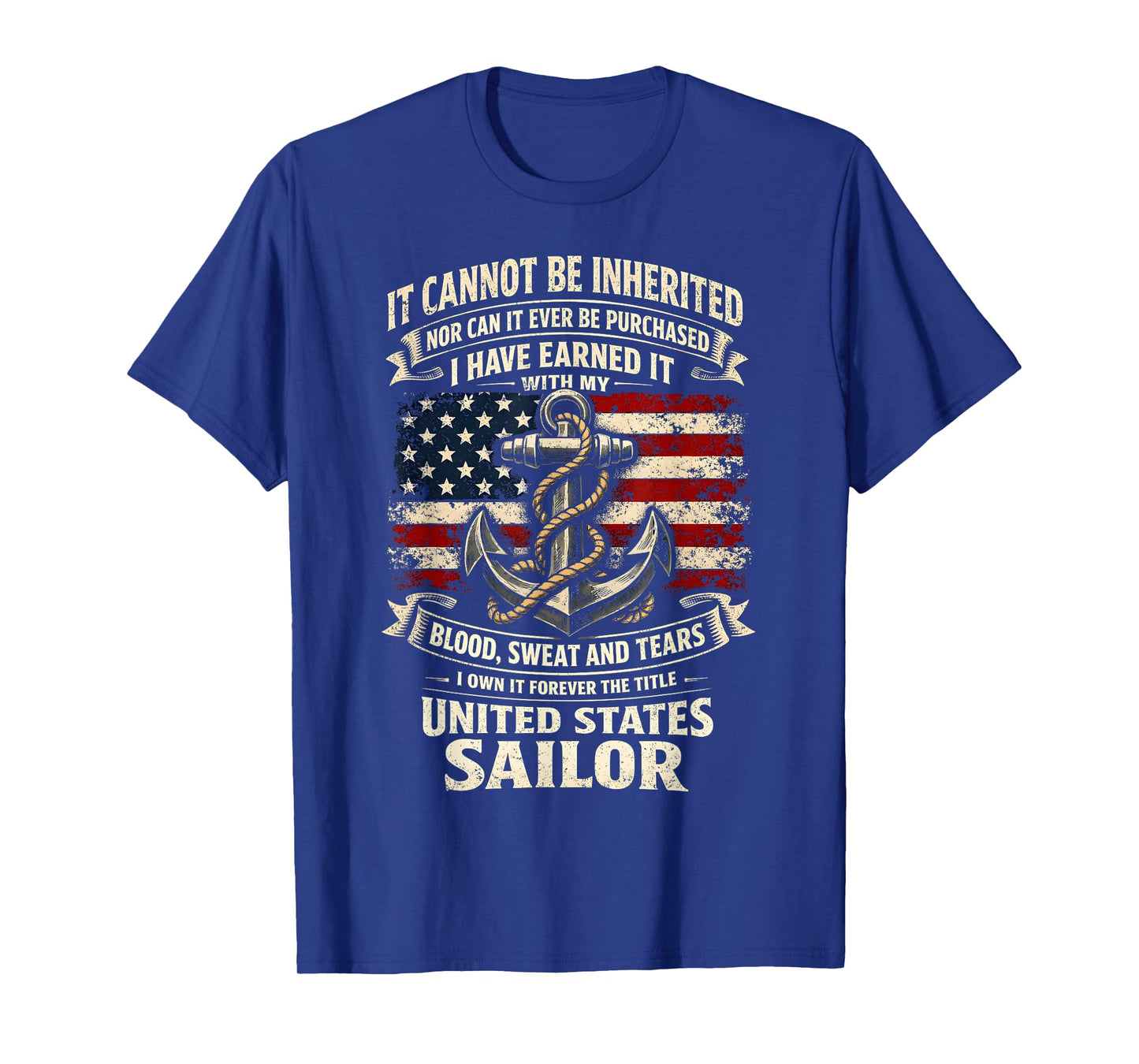 Own Forever The Title U.S Sailor Military Veteran Flag USA T-Shirt