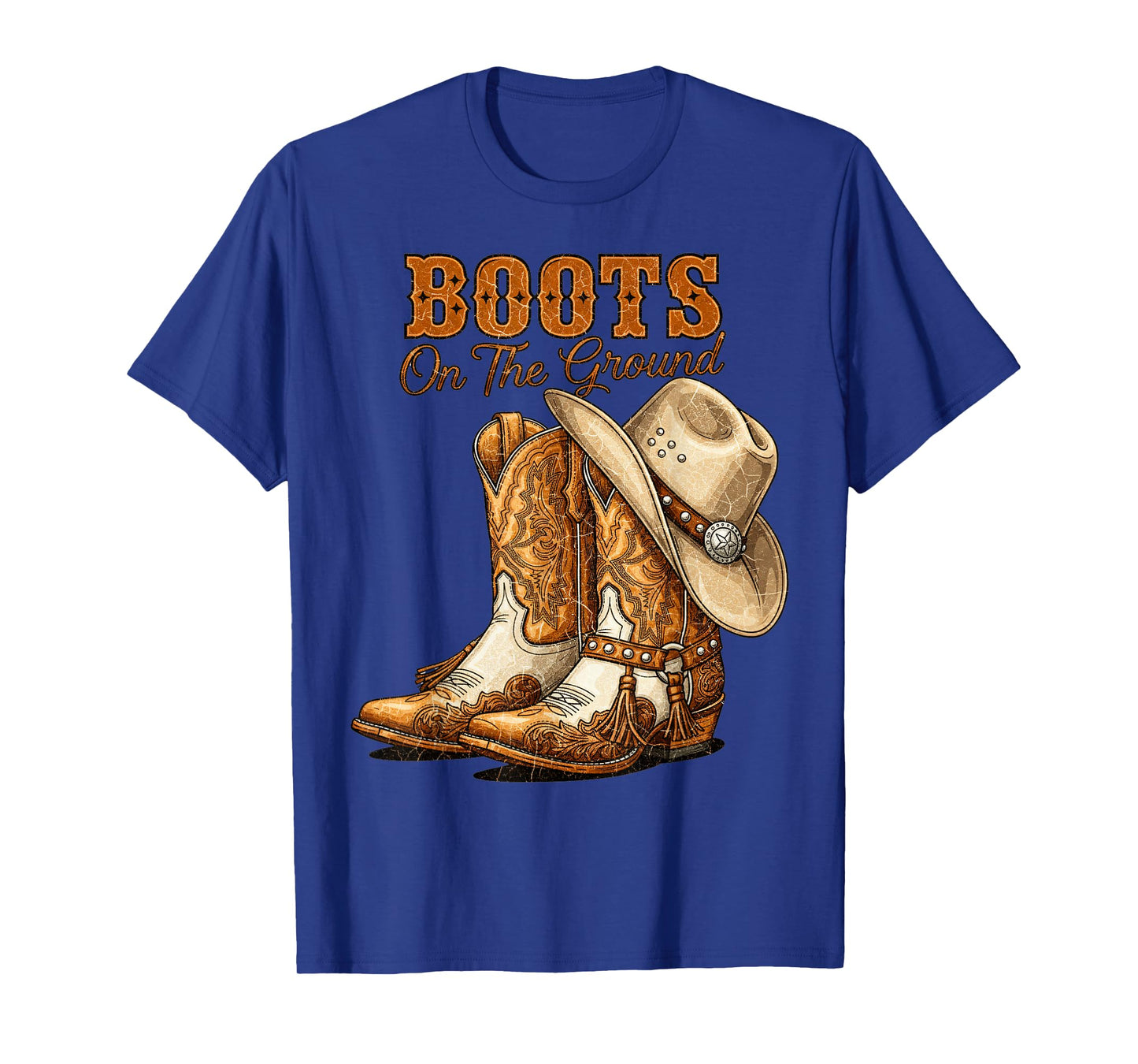 Boots On The Ground Rodeo Western Country Cowboy Boots T-Shirt