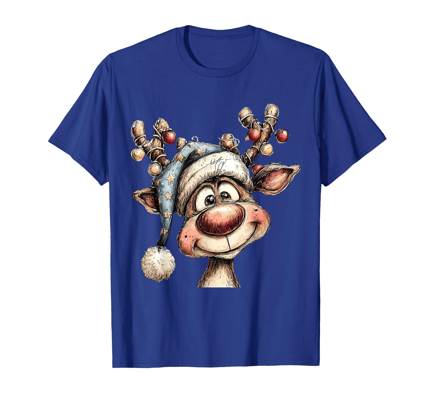 Merry Christmas Reindeer Men Women Family Matching Reindeer T-Shirt