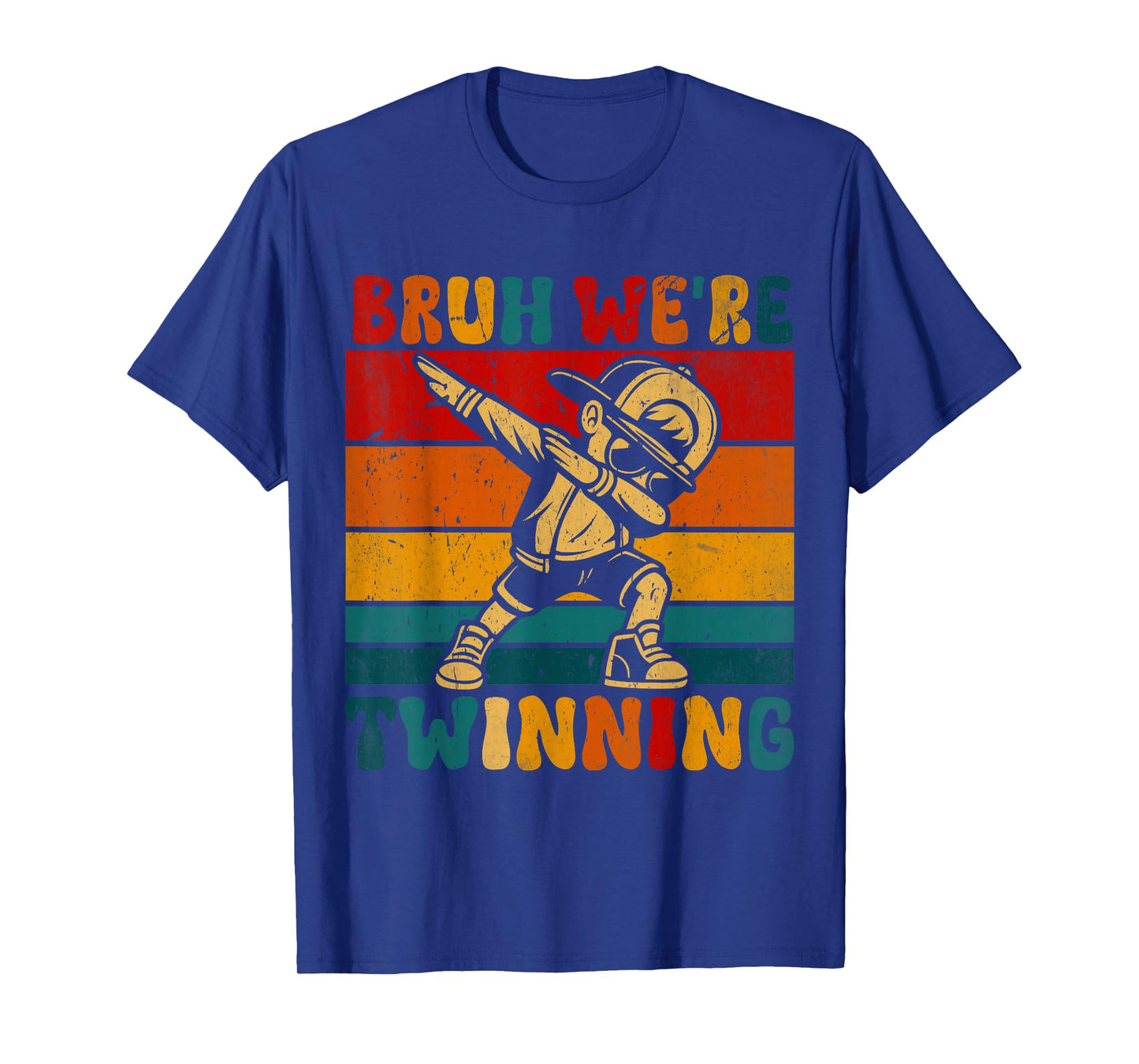 Bruh We are Twinning Kids Boys Funny Twin Day Dabbing T-Shirt