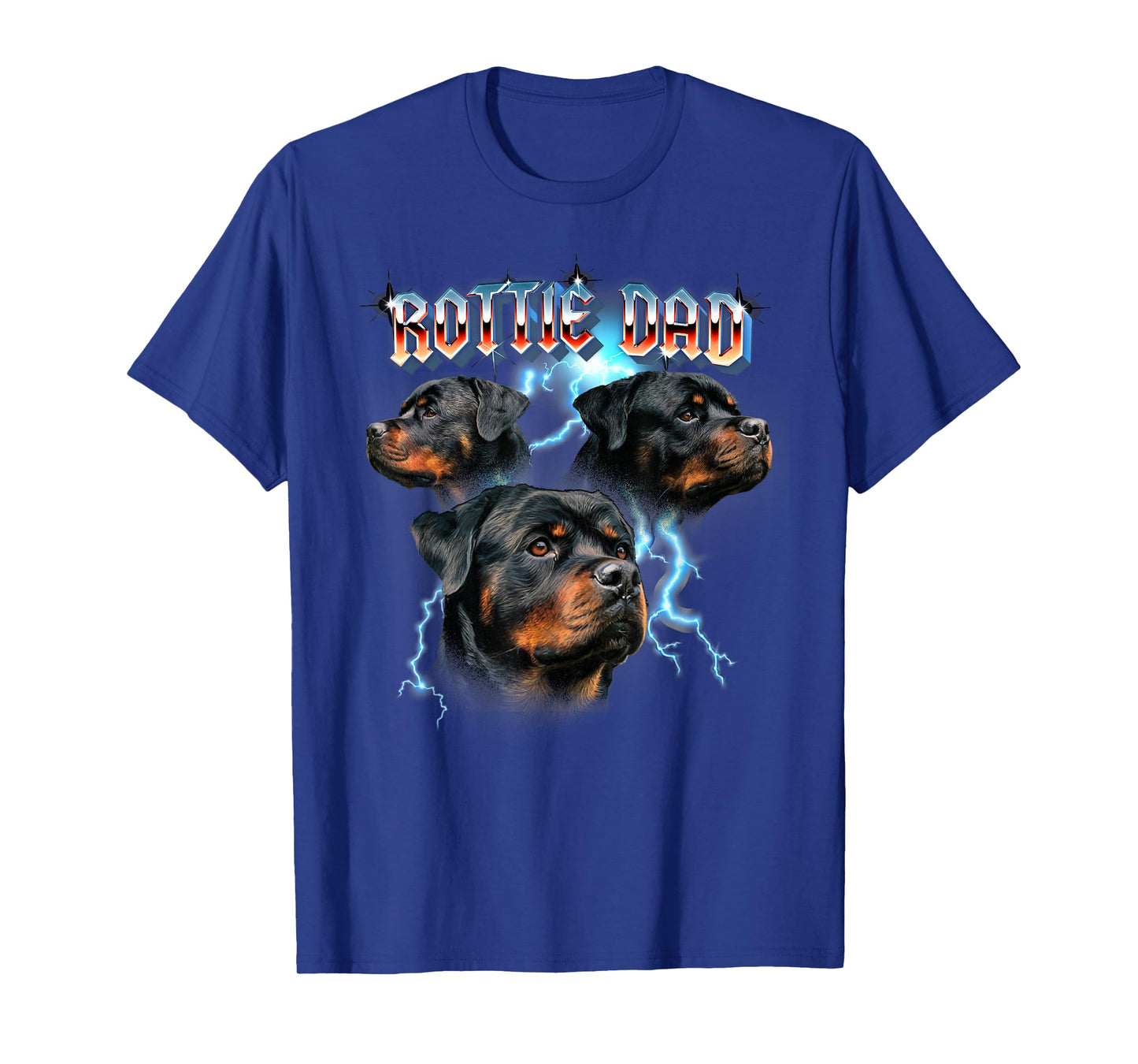 Mens Retro Vintage Black Heavy Metal Band Rottweiler Lover T-Shirt