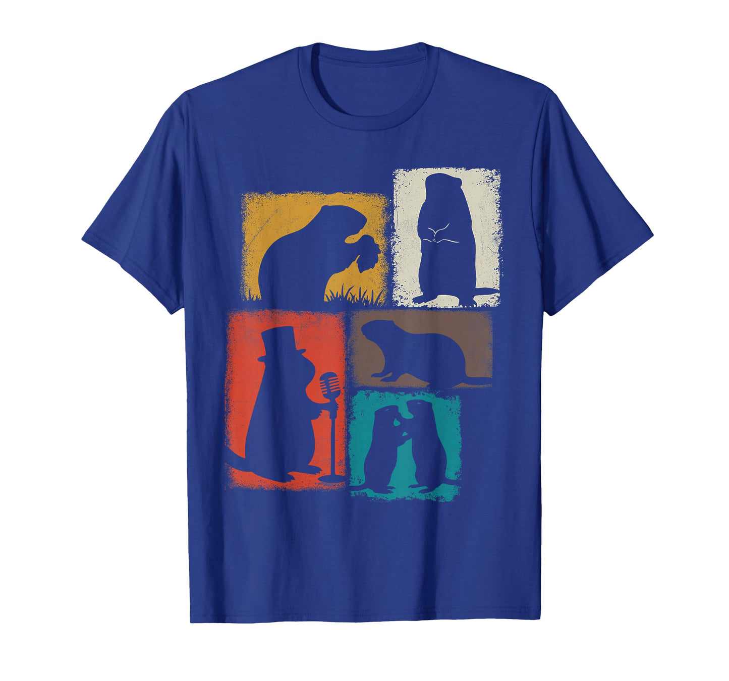 Groundhog Vintage Collage Weather Predictor T-Shirt
