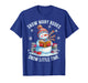 Snowman Reading Snow Many Books Snow Little Time Winter T-Shirt