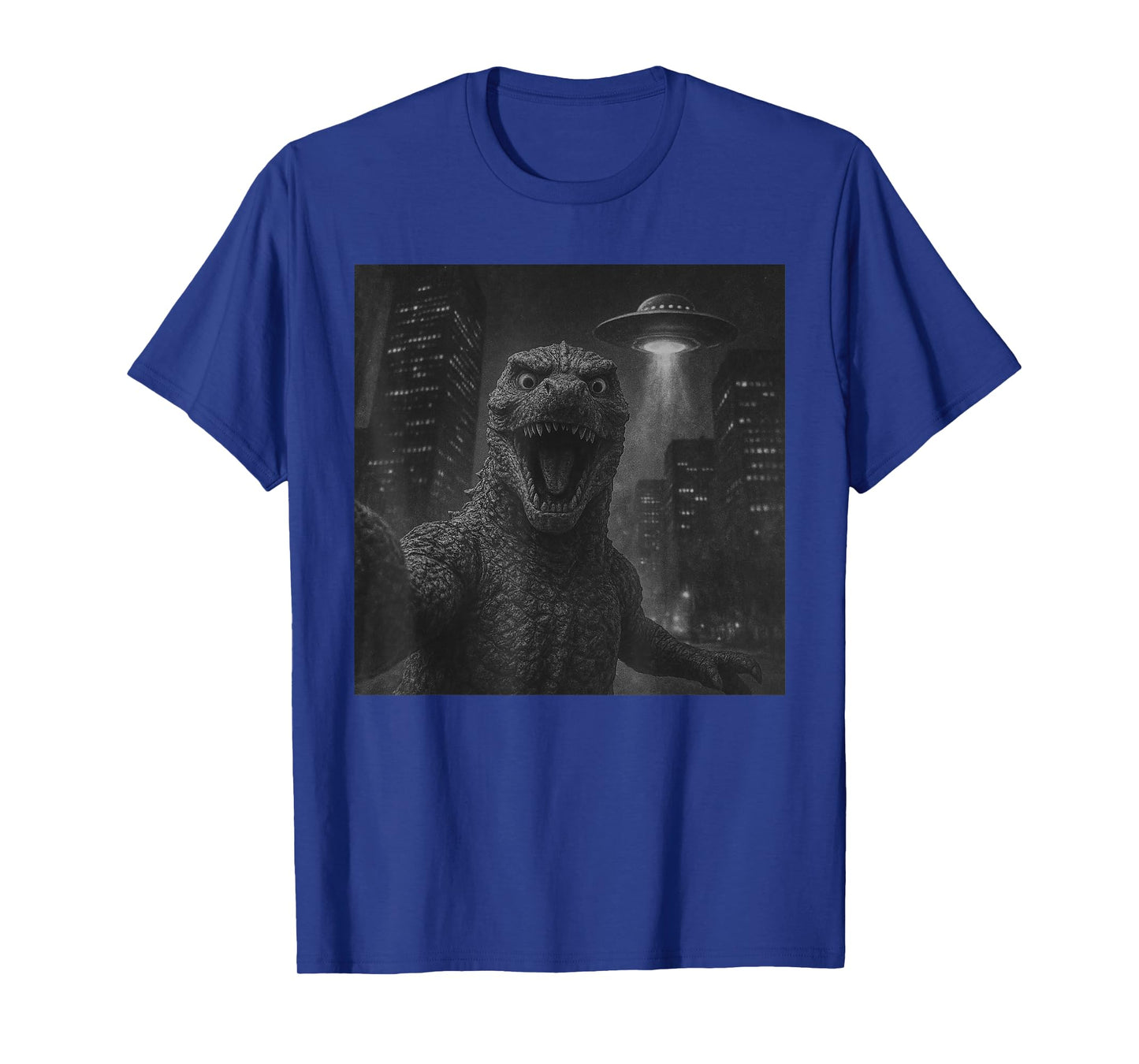 Funny Japanese Kaiju Selfie UFO Alien Meme Men Boys Kids T-Shirt