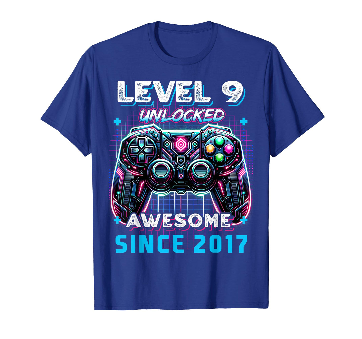 Level 9 Unlocked Birthday Boy Gamer 9th Video Game 2017 T-Shirt