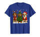 Retro Christmas Beagle Santa Reindeer Dog Lover T-Shirt