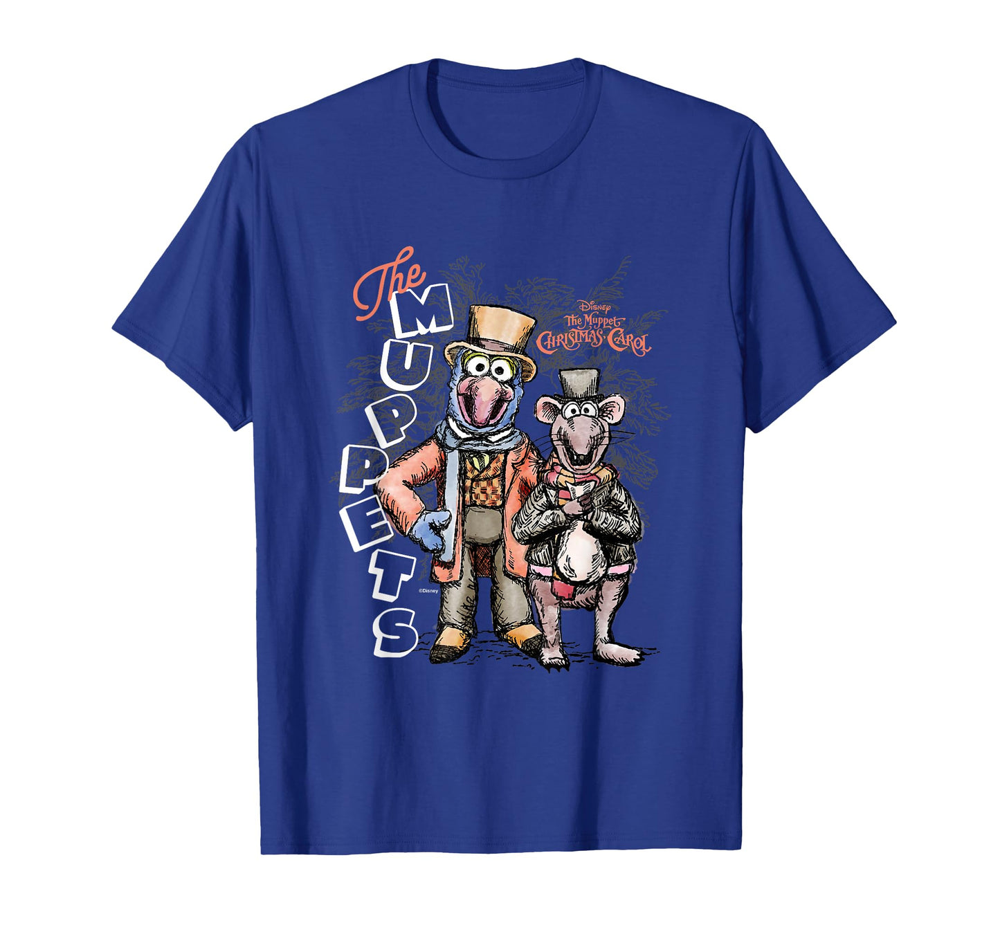Disney The Muppet Christmas Carol Gonzo Rizzo Sketch T-Shirt