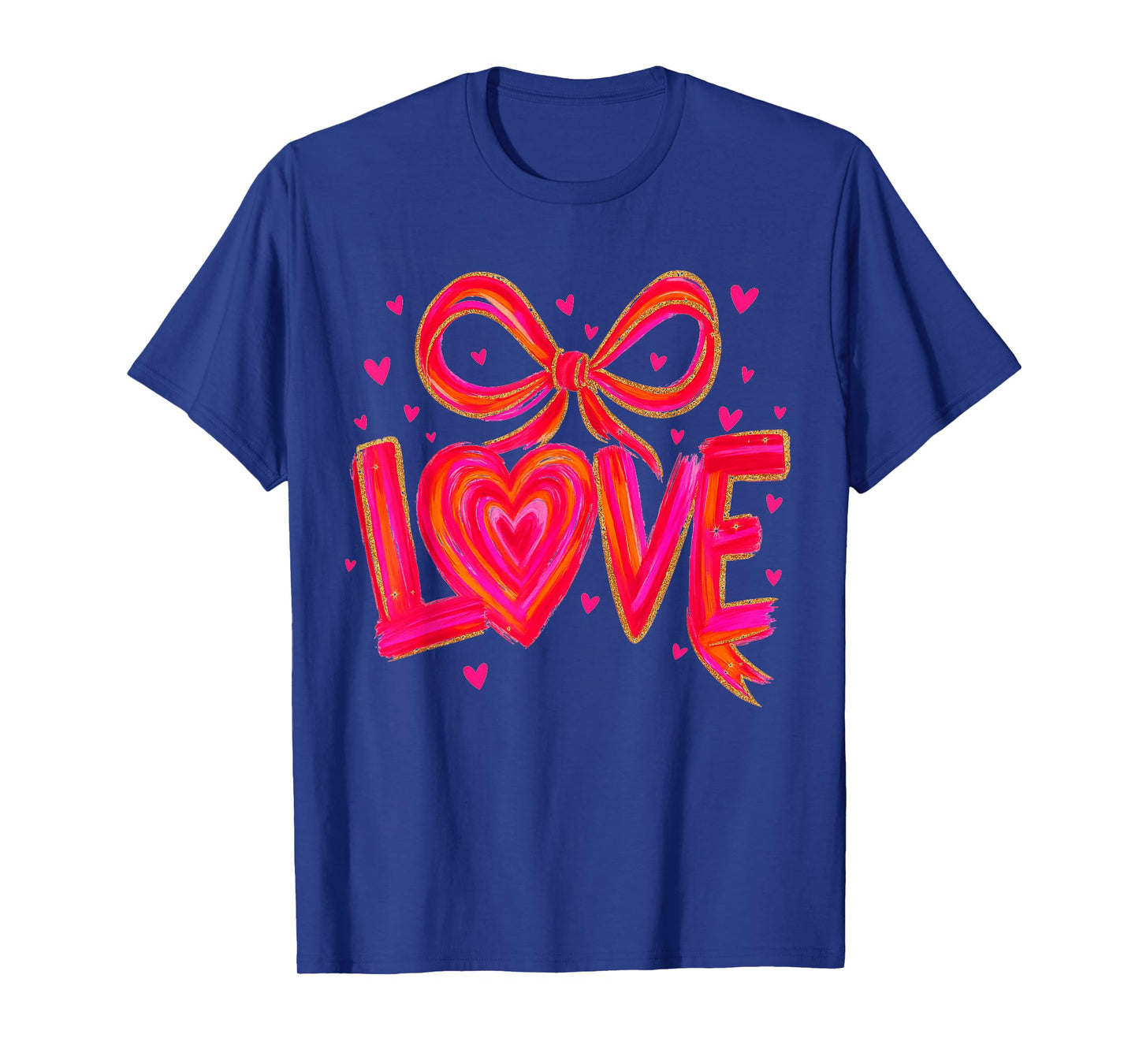 Valentine's Day Love Preppy Coquette Bow XOXO Hearts T-Shirt