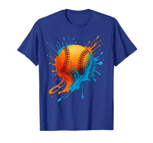 Baseball Drip Team for Boys and Girls Ice Cream Cool T-Shirt