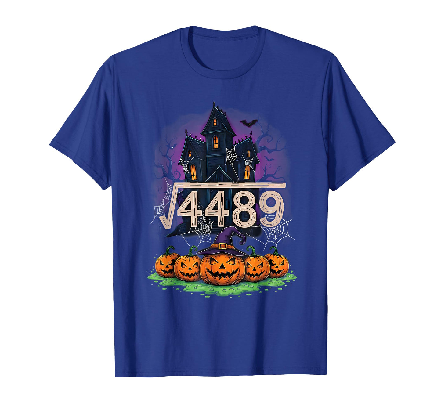 Square Root 4489 Funny Halloween Meme 67 Math Teachers Kids T-Shirt