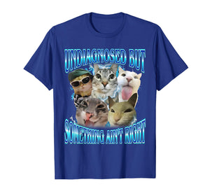 Undiagnosed But Something Ain't Right Funny Cat Meme Stupid T-Shirt