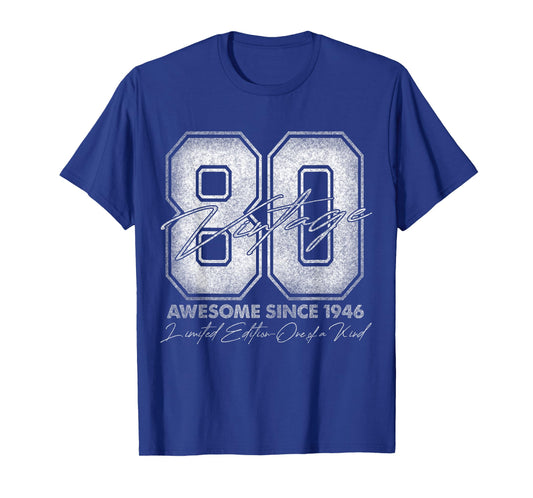 80 Year Old Gifts Vintage 1946 Limited Edition 80th Birthday T-Shirt