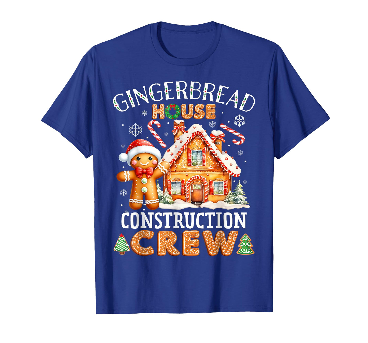 Gingerbread House Construction Crew Decorating Baking Xmas T-Shirt