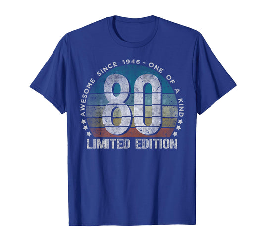 80 Year Old Gifts Vintage 1946 Limited Edition 80th Birthday T-Shirt