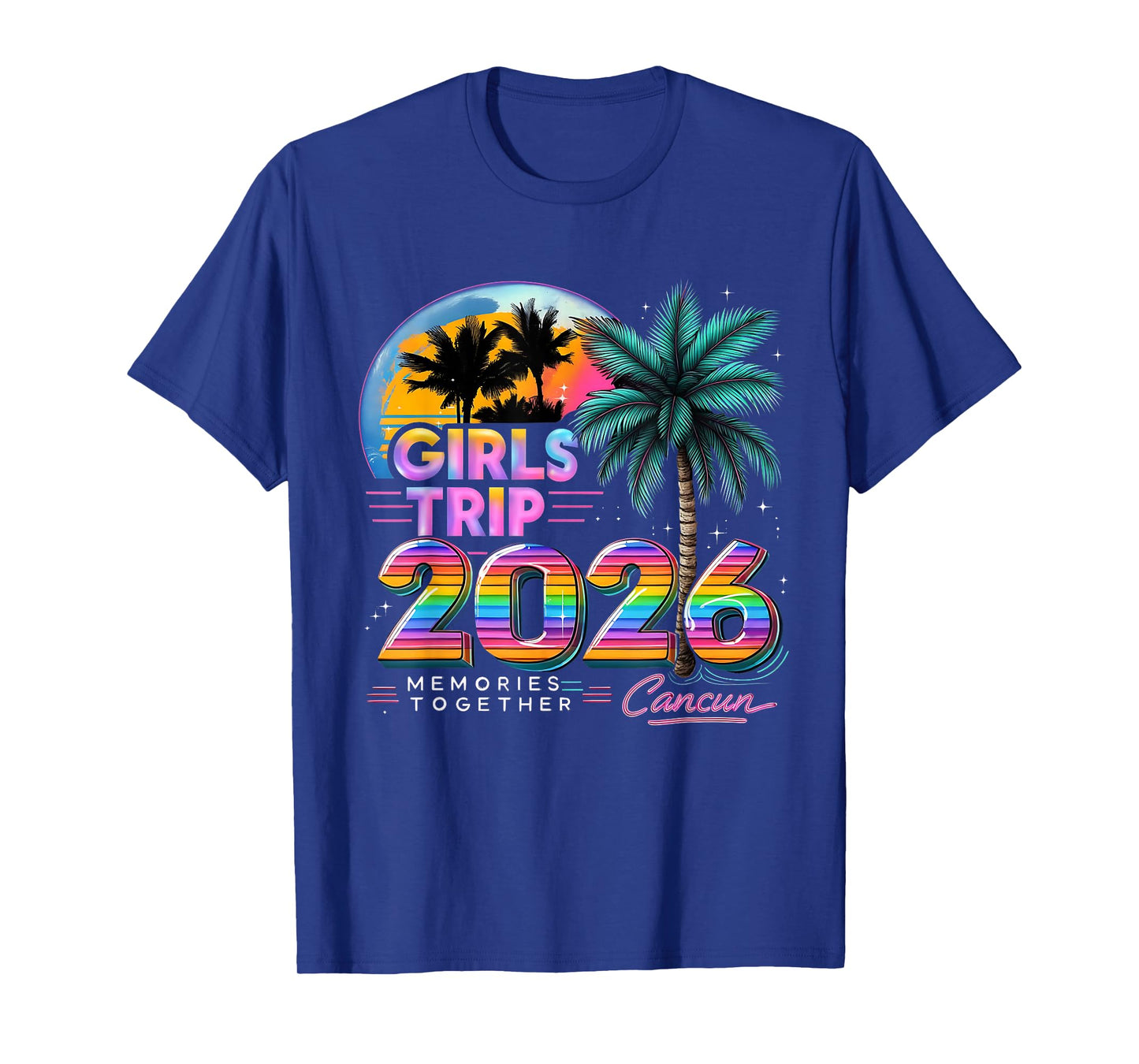 Girls Trip Cancun 2026 Tropical Vacation T-Shirt