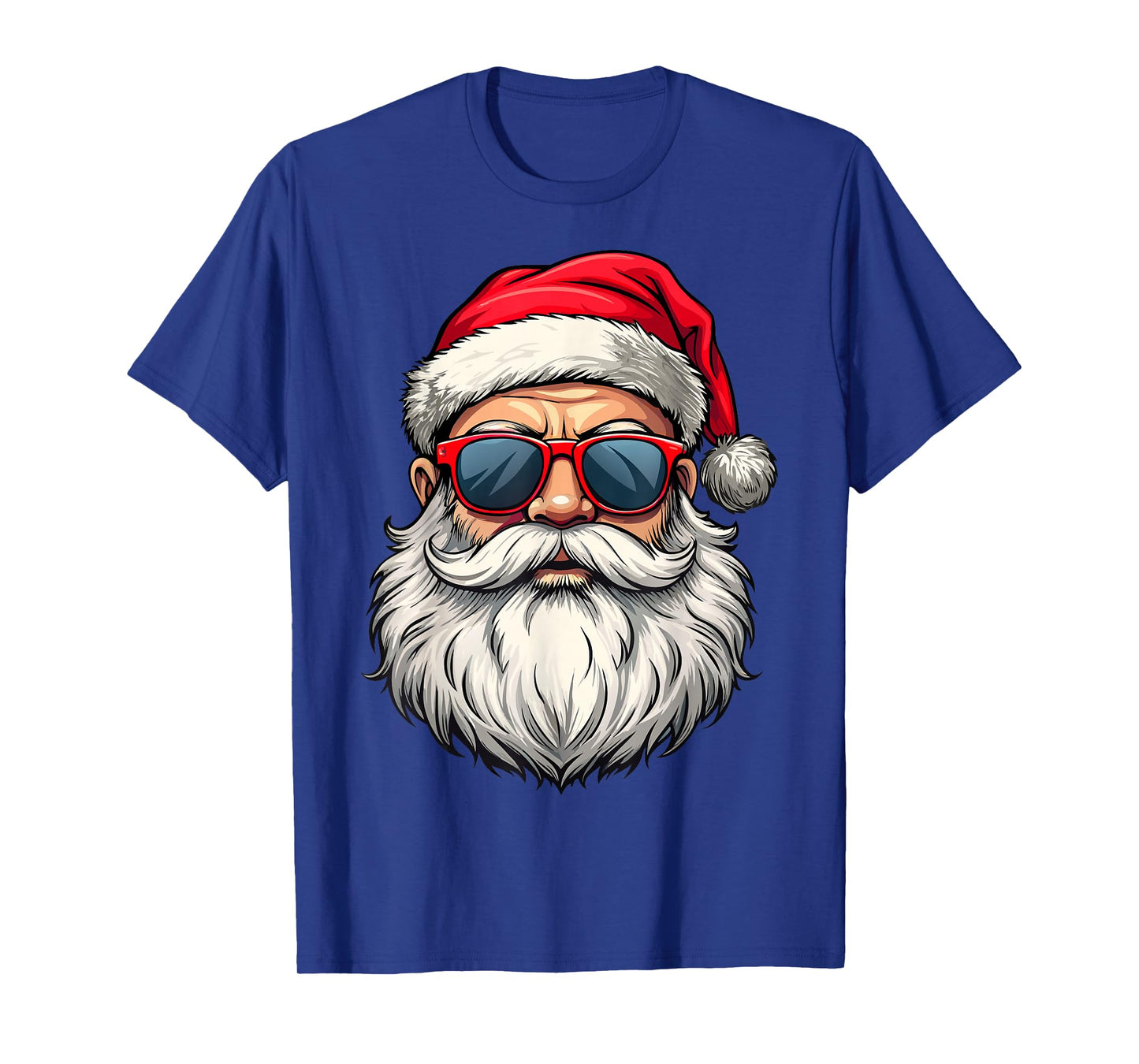 Cool Santa Claus Face Retro Sunglasses Christmas Men Boys T-Shirt