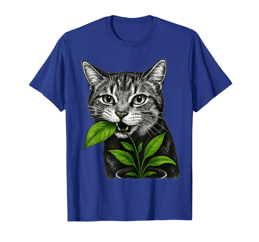 Funny Cat Plant Lover Gardener Gardening Planting Humor T-Shirt