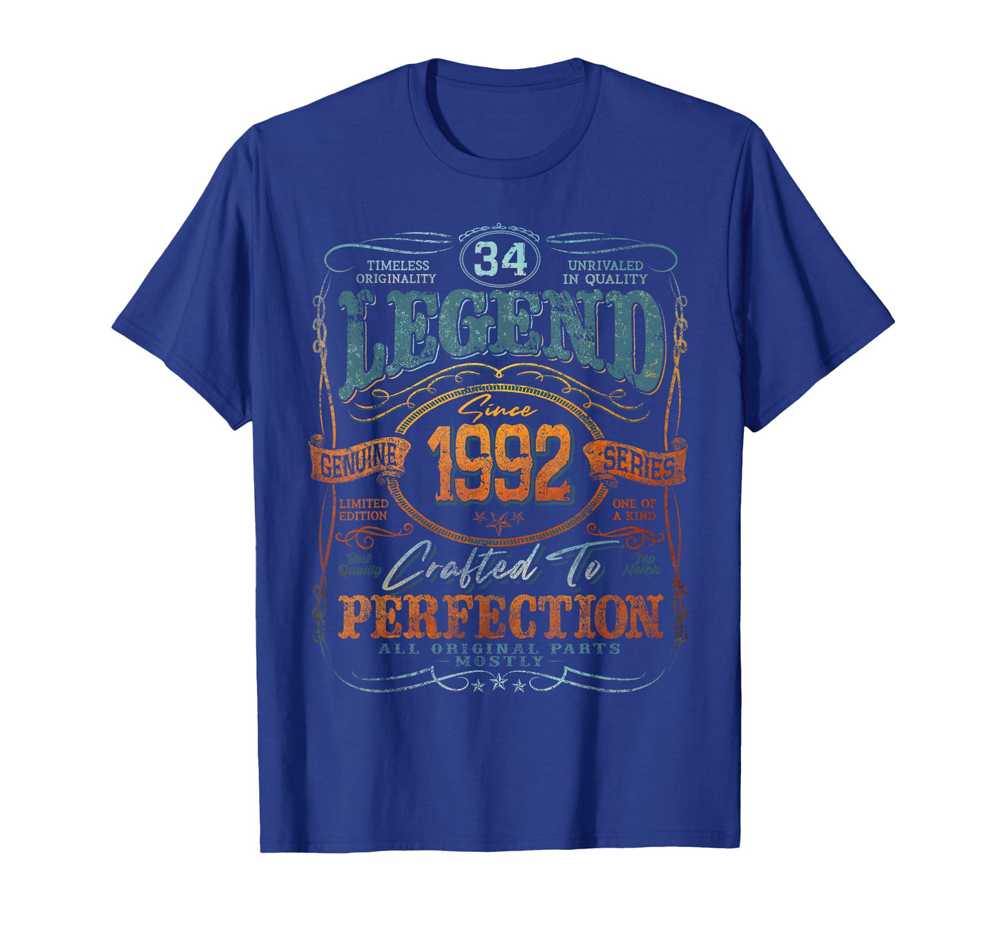 Vintage 1992 Limited Edition Shirt 34 Year Old 34th Birthday T-Shirt