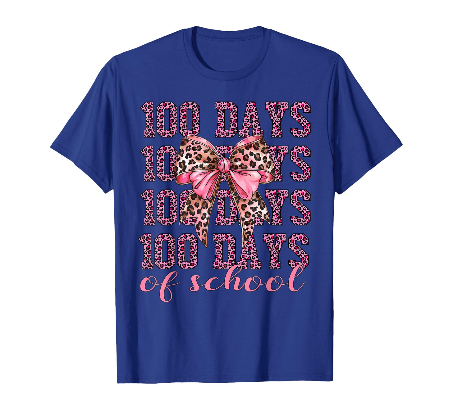 I Survived 100 Days of School 100th Day of School Leopard T-Shirt