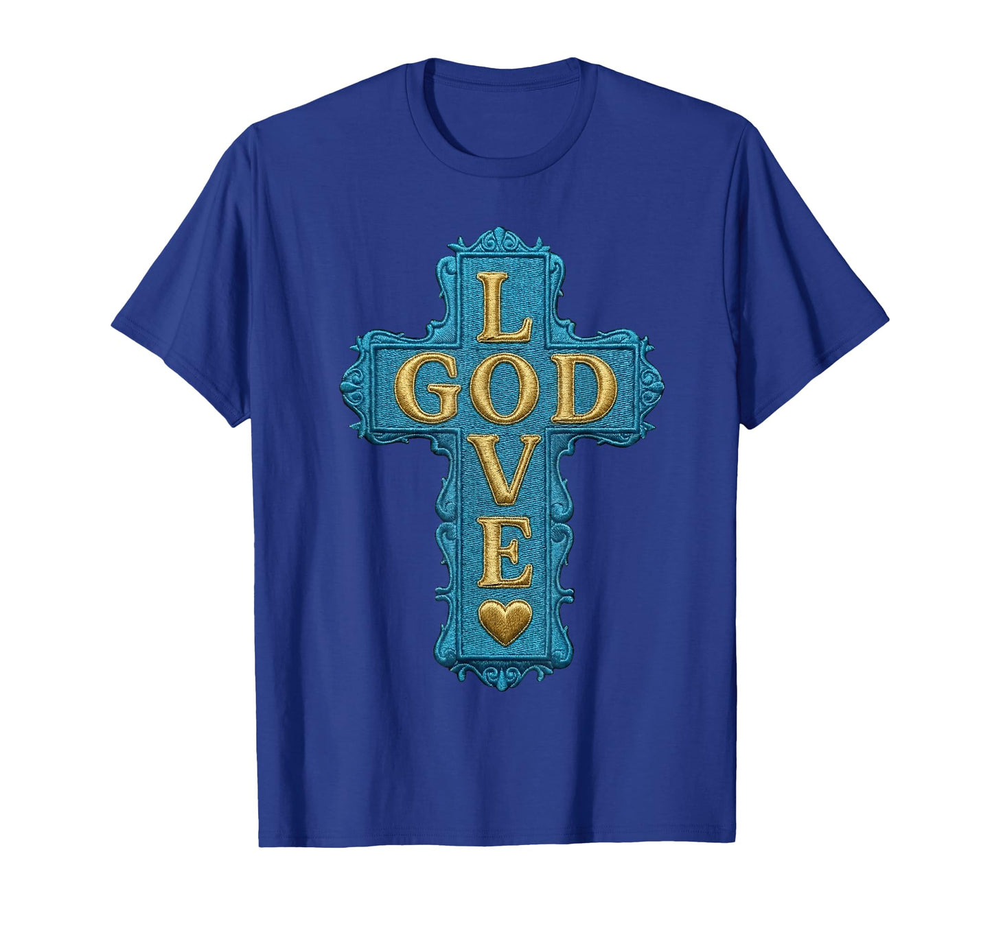 Gamma Blue God Love Jesus Chrisrtian T-Shirt