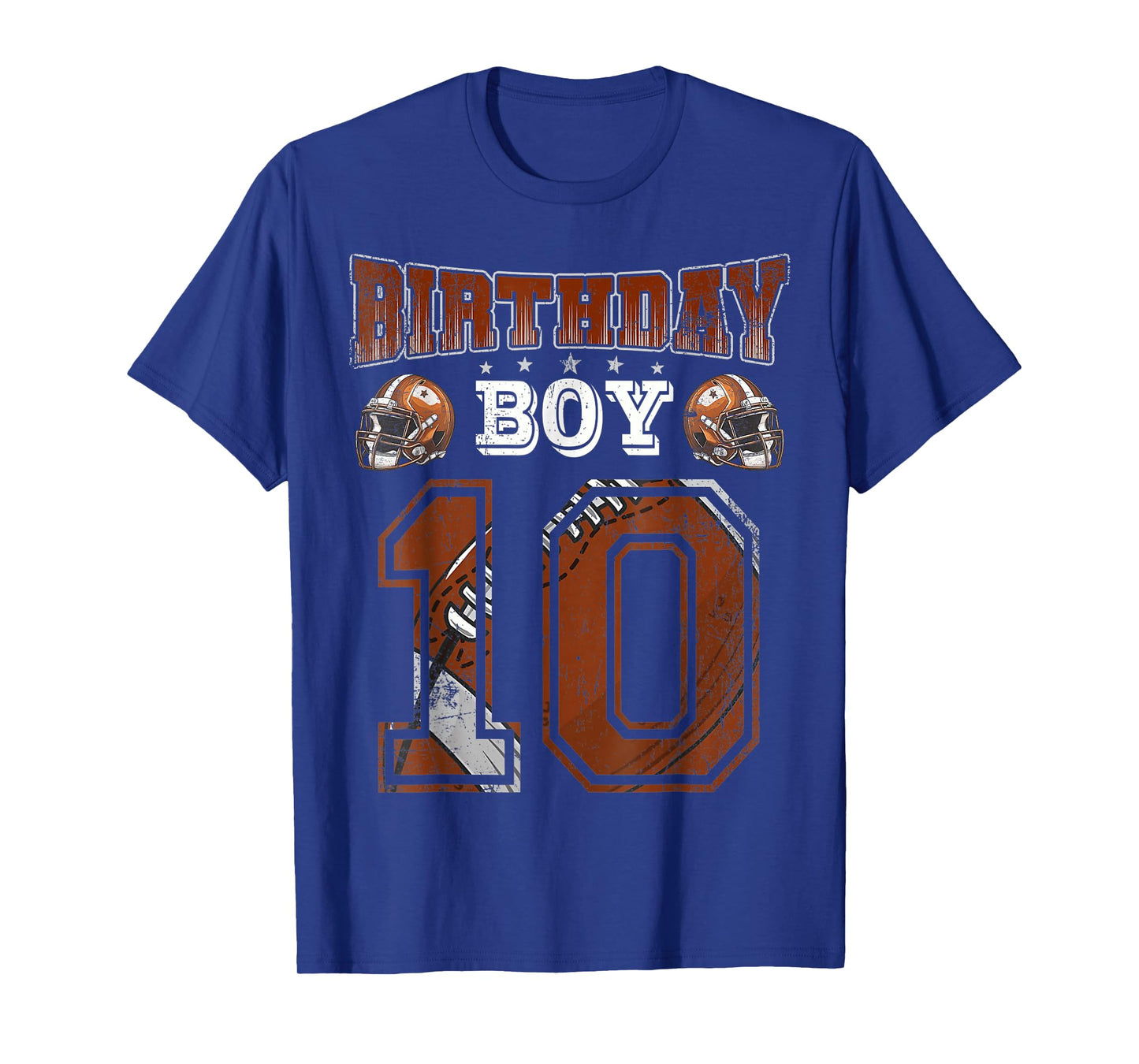 10th Birthday Boy Football Lover Theme 10 Years Old T-Shirt