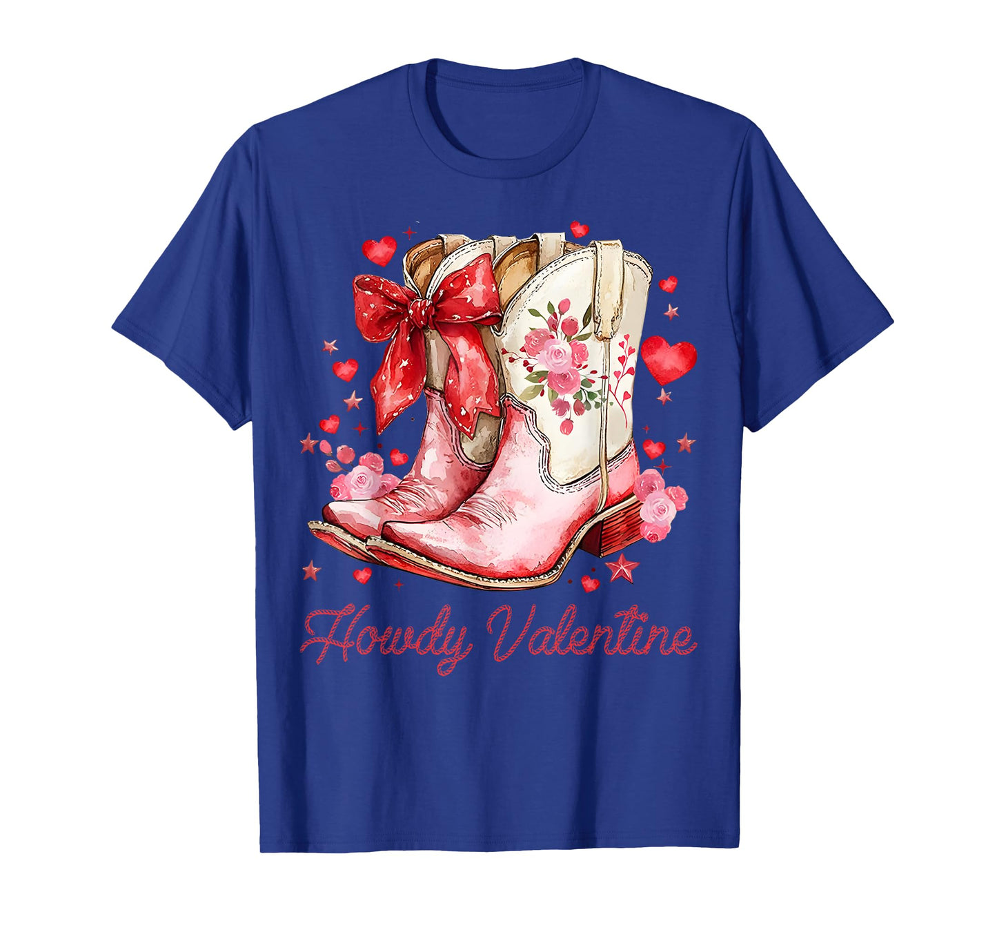 Howdy Valentine Cowboy Heart Retro Cowgirl Women Men Kids T-Shirt