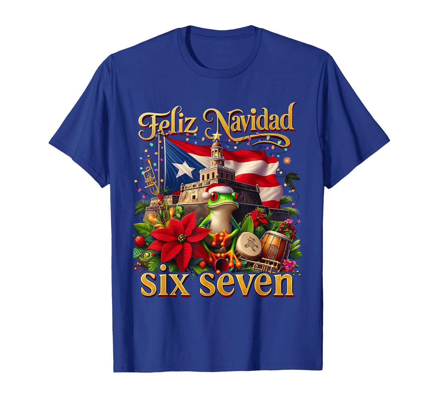 Spanish Christmas Funny Puerto Rico Boricua Coqui Frog T-Shirt