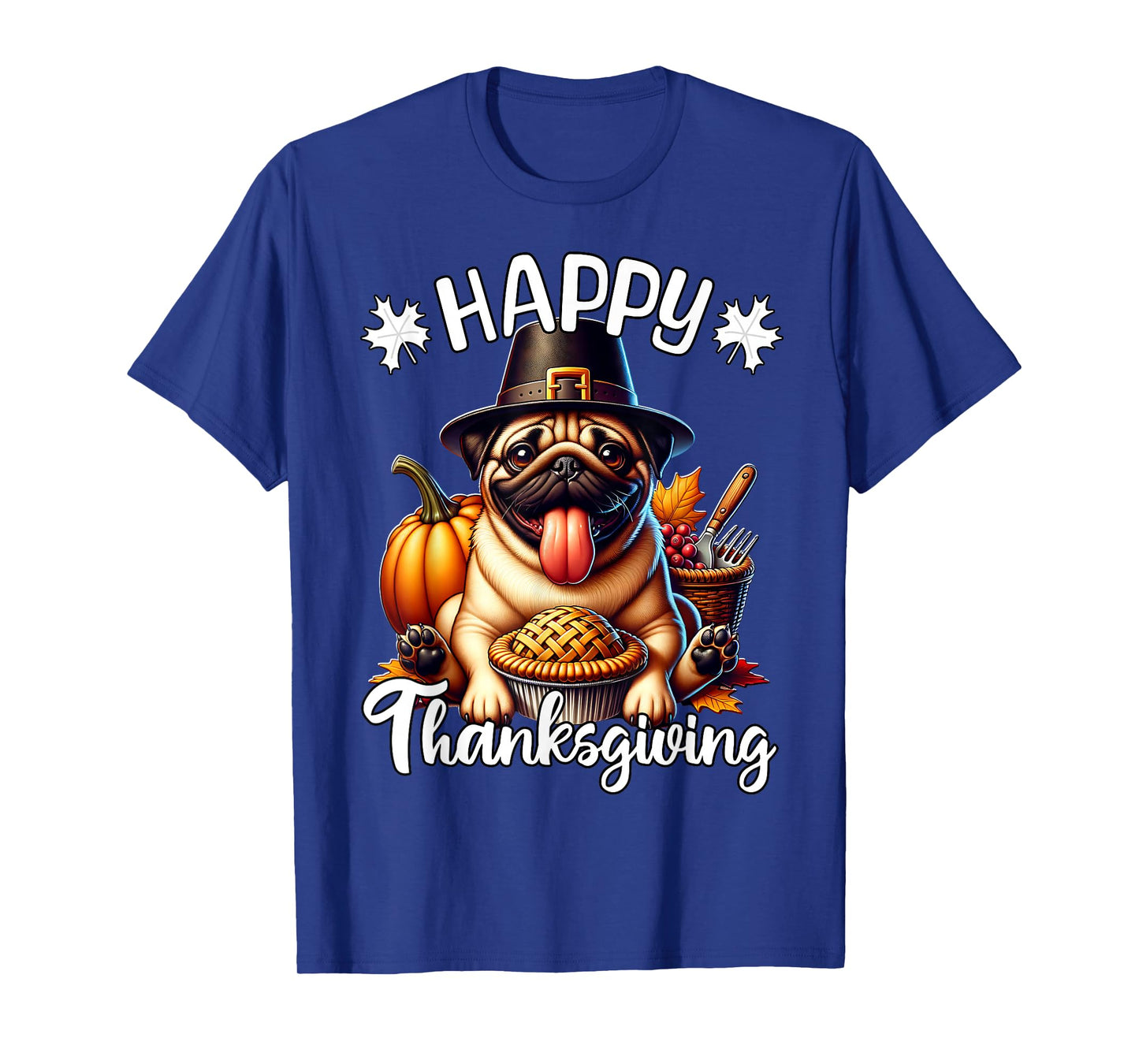 Pug Happy Thanksgiving Pug T-Shirt