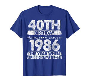 40 Year Old Gifts Vintage 1986 Limited Edition 40th Birthday T-Shirt