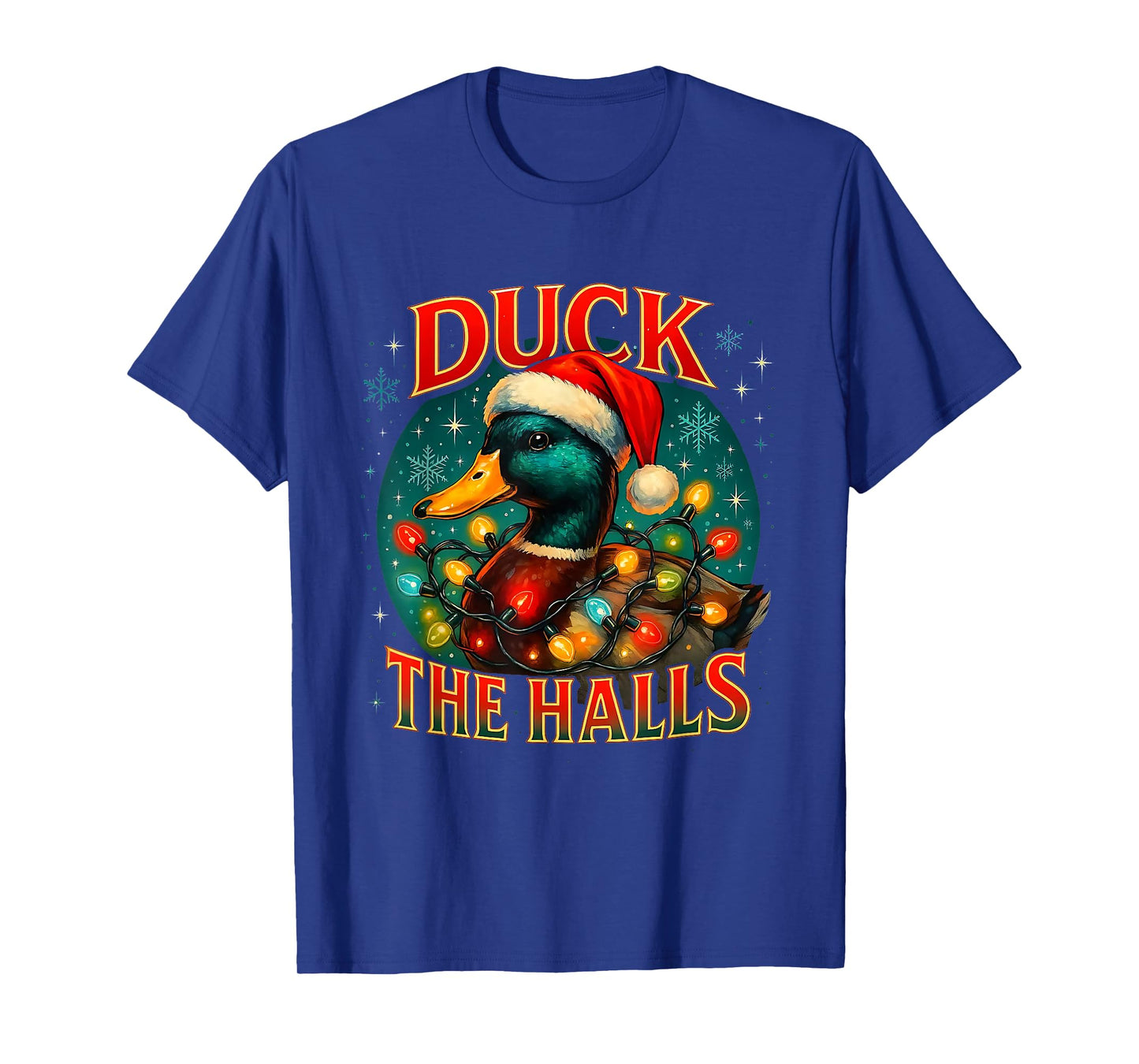 Duck The Halls Funny Christmas Lights Hunting Season T-Shirt