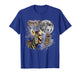 Vintage 90s Three Zebra Howling at The Moon Wildlife Graphic T-Shirt