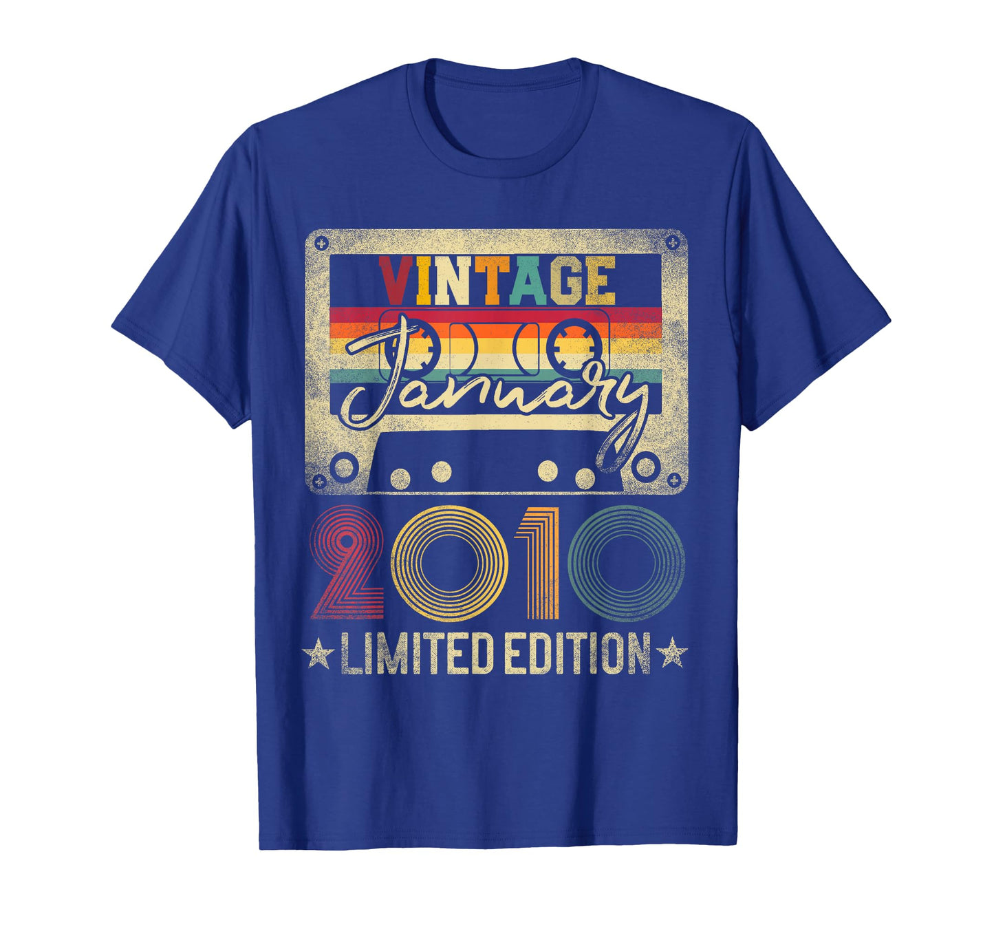 Vintage 2010 January 16 Years Old 16th Birthday T-Shirt