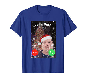 John Pork is Calling Funny Christmas Dih Brainrot Meme T-Shirt