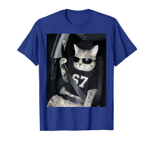 67 Cat Wearing Sunglasses Gen Alpha Funny Six Seven 6 7 Meme T-Shirt