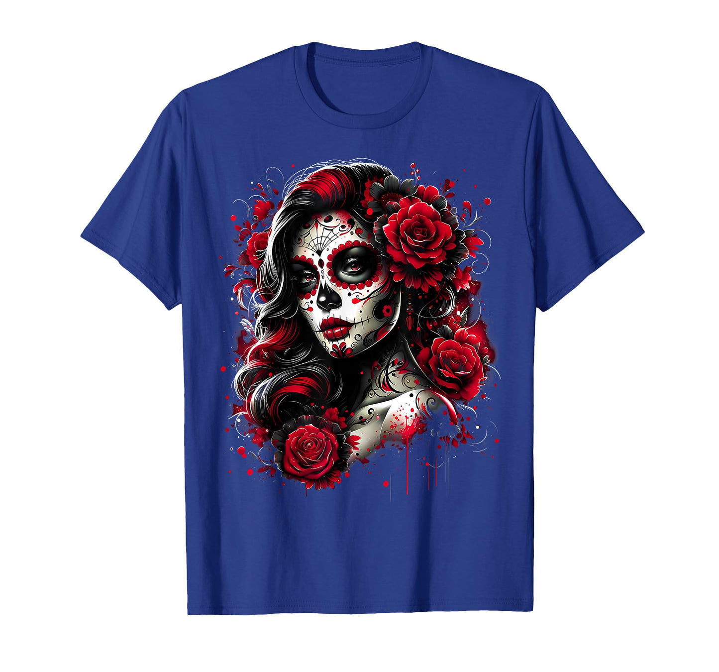 Dia De Muertos La Catrina Day of The Dead Sugar Skull Women T-Shirt