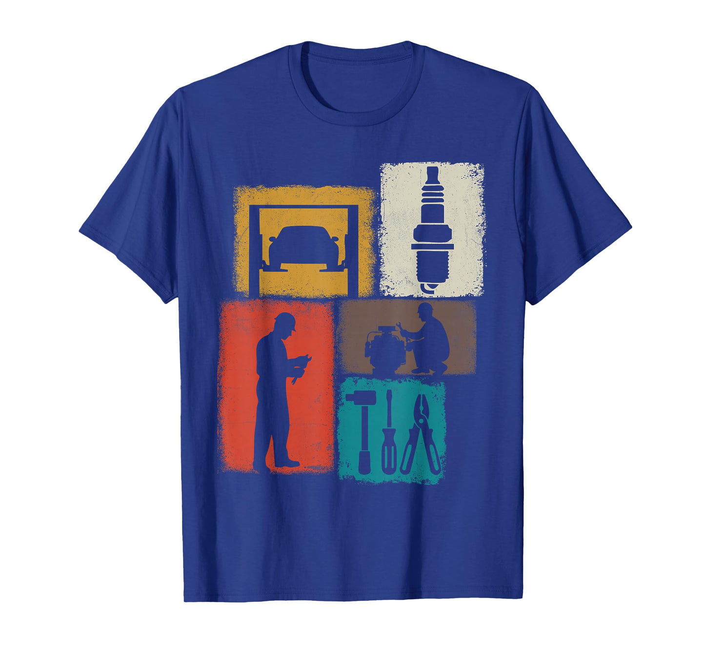 Mechanic Vintage Collage Auto Technician Men T-Shirt