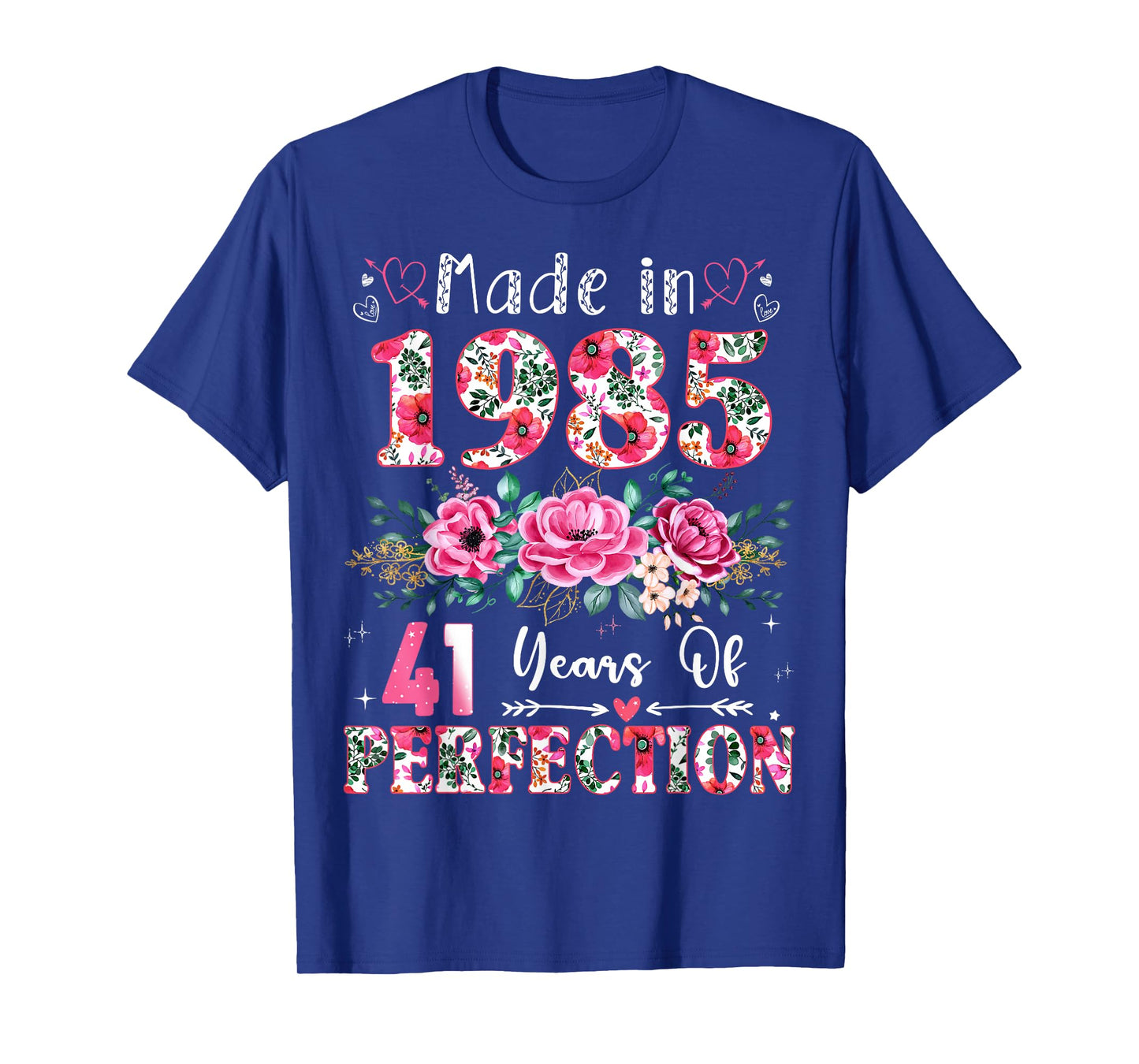 41 Year Old Made in 1985 Floral 41th Birthday Women T-Shirt