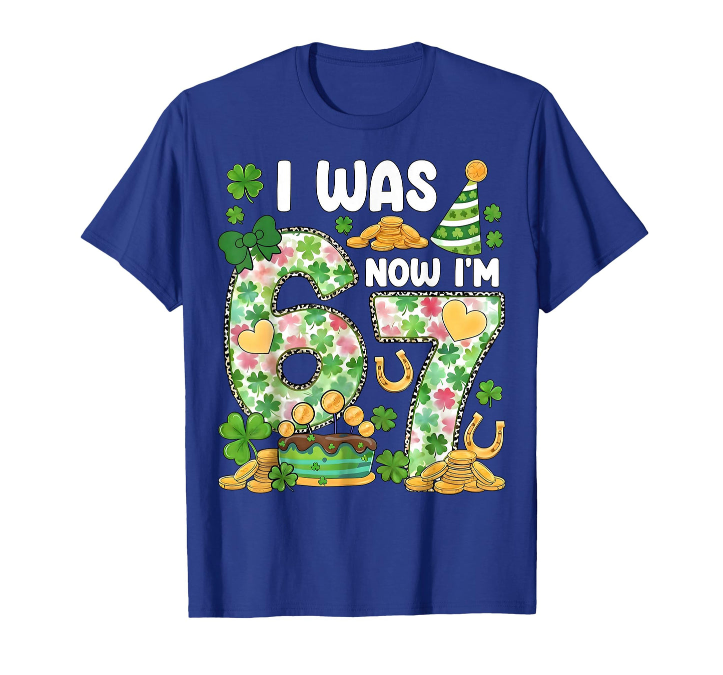 I was 6 Now I'm 7 St Patricks Birthday Gift for Boy Kid Girl T-Shirt