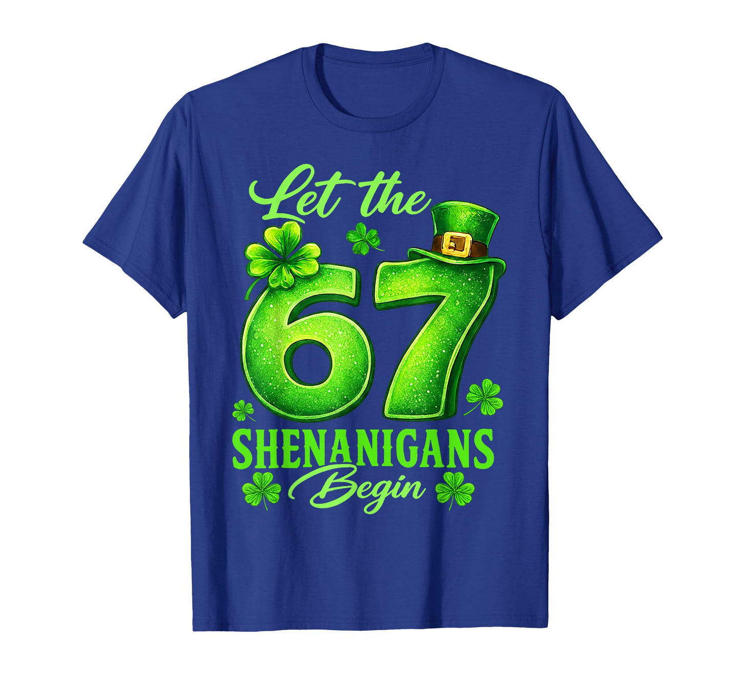 St Patrick's Day Funny six Seven Meme 67 Gifts 6 7 Boys Kids T-Shirt