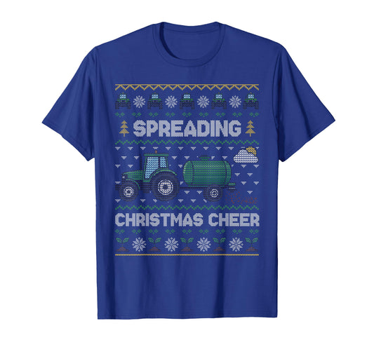Spreading Christmas Cheer Funny Farming Tractor Ugly Xmas T-Shirt