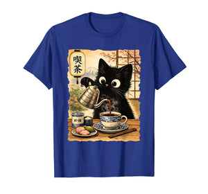 Cat Japanese Anime Coffee Tea Chinese Kawaii Kitten Cute T-Shirt