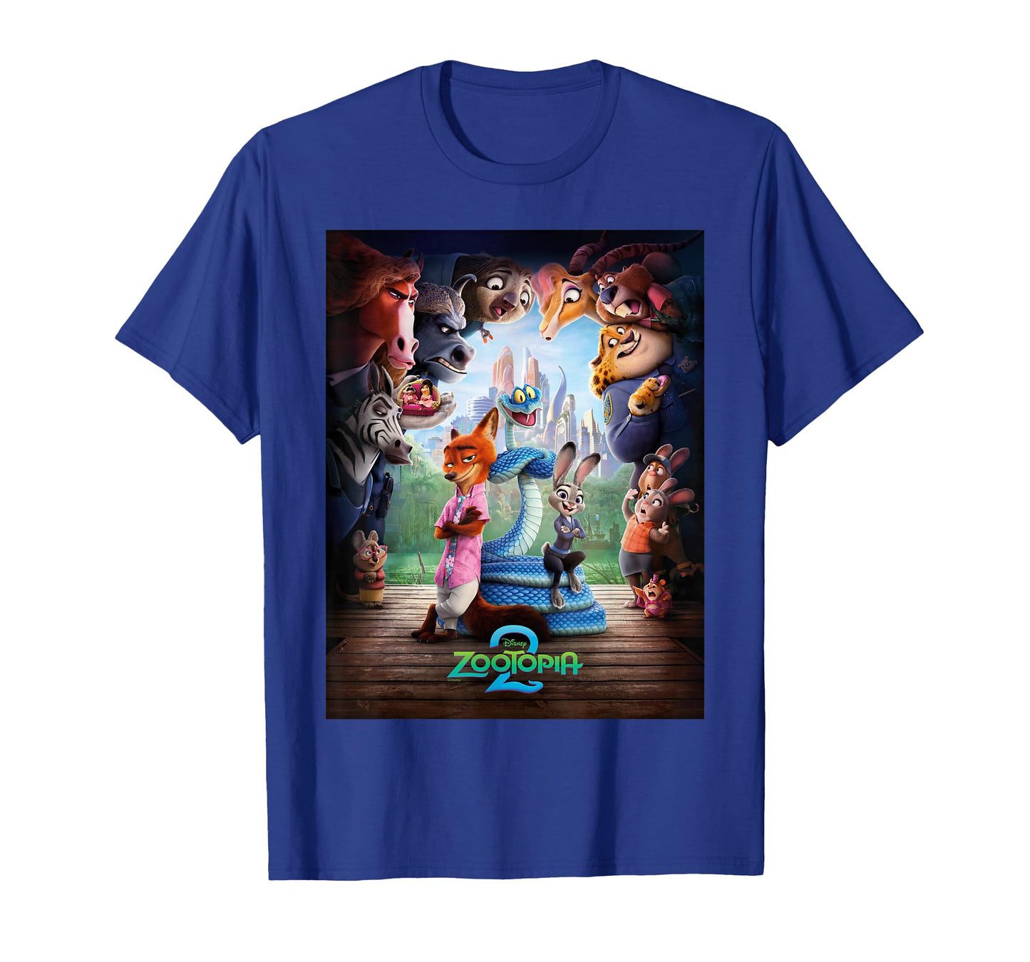 Disney Zootopia 2 Nick Judy & Gary Surrounded Poster Art T-Shirt