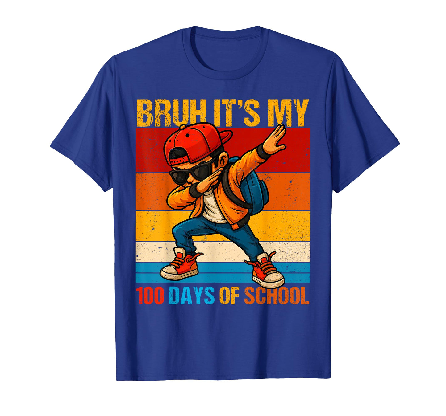 Bruh It's My 100th Day of School Dabbing Boy 100th Day Kid T-Shirt